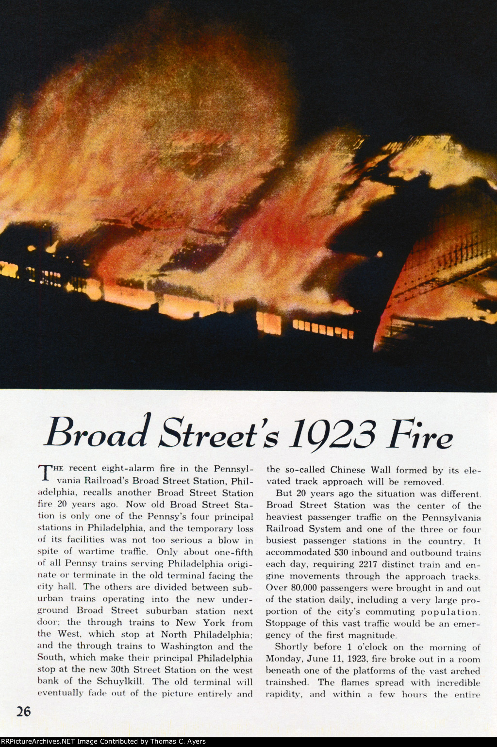 PRR "Broad Street's 1923 Fire," Page 26, 1943